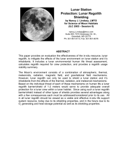 Lunar Station Protection: Lunar Regolith Shielding