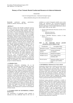 Potency of Nonvolcanic Hosted Geothermal Resources in Sulawesi