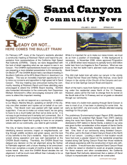 Newsletter - Sand Canyon HOA