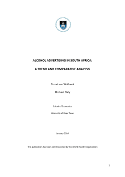 alcohol advertising in south africa: a trend and comparative analysis