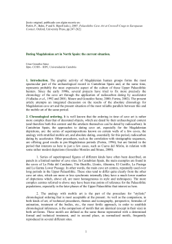 Dating Magdalenian art text and figs