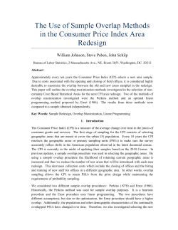The Use of Sample Overlap Methods in the Consumer Price Index