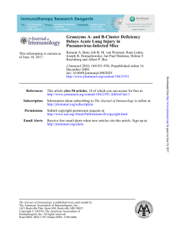 Pneumovirus-Infected Mice Delays Acute Lung Injury in Granzyme A