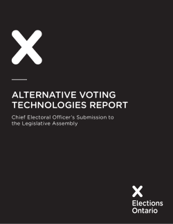 Alternative Voting Technologies Report