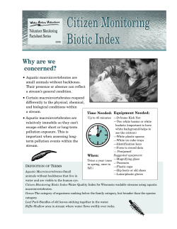 Biotic Index - Wisconsin`s Citizen