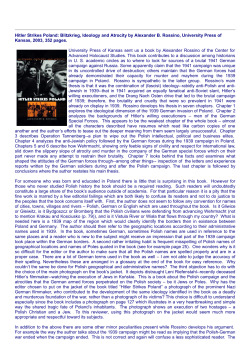 Hitler Strikes Poland: Blitzkrieg, Ideology and Atrocity by Alexander
