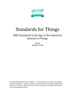 Standards for Things - Object Management Group