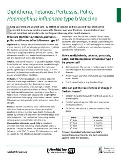 Diphtheria, Tetanus, Pertussis, Polio, Haemophilus influenzae type