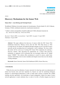 Discovery Mechanisms for the Sensor Web