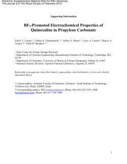 BF3-Promoted Electrochemical Properties of Quinoxaline in