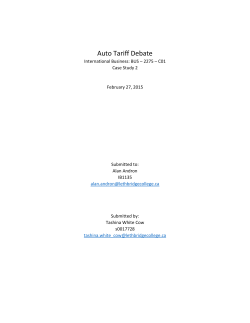 Auto Tariff Debate