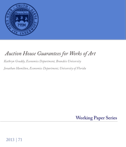 Auction House Guarantees for Works of Art