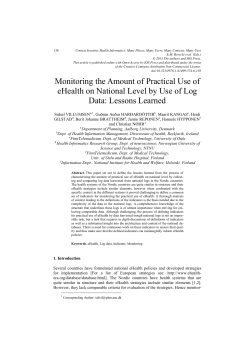 Monitoring the Amount of Practical Use of eHealth on National Level