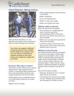 Heart Disease: Being Active