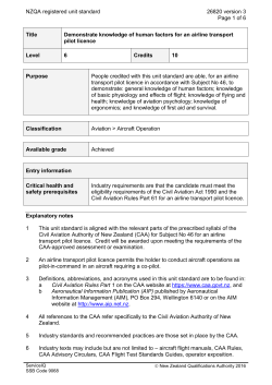 26820 Demonstrate knowledge of human factors for an