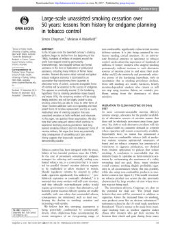 Large-scale unassisted smoking cessation over
