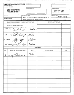 Electric Boat Corporation Specification 2678 K (04/2010)