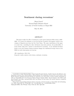Sentiment during recessions