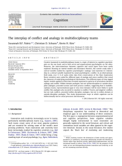 The interplay of conflict and analogy in multidisciplinary