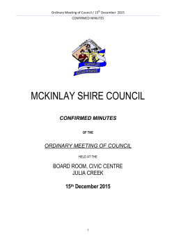 December 2015 - Mckinlay Shire Council