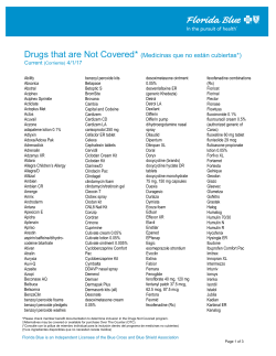 Drugs that are Not Covered* (Medicinas que no est&aacute;n