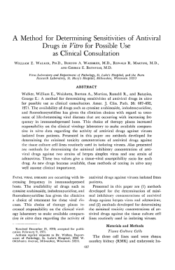 A Method for Determining Sensitivities of Antiviral Drugs in Vitro for