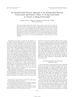 An Intraindividual Process Approach to the Relationship Between