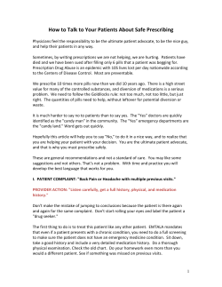 How to Talk to Your Patients About Safe Prescribing