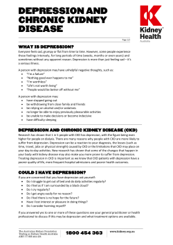 depression and chronic kidney disease