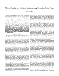 Motion planning and collision avoidance using