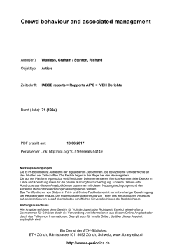 Crowd behaviour and associated management - E