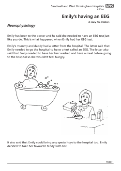Emily`s having an EEG - Sandwell and West Birmingham Hospitals