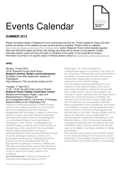 Summer 2012 - Courtauld Institute of Art