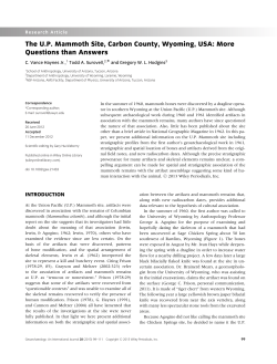 The U.P. Mammoth Site, Carbon County, Wyoming, USA: More
