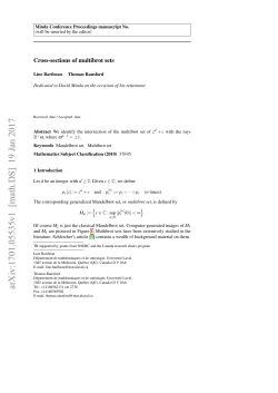 Cross-sections of multibrot sets