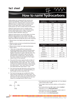 How to name hydrocarbons