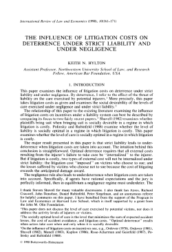 the influence of litigation costs on deterrence under strict liability and