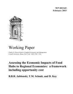 Assessing the Economic Impacts of Food Hubs