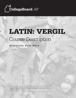 LatIN: VERGIL - Office of Curriculum