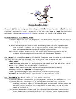 Medieval Times Book Project There are 2 parts to your book project