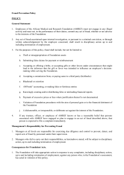 Fraud Prevention Policy POLICY General Statement 1. Employees