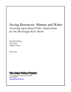 Saving Resources: Manure and Water