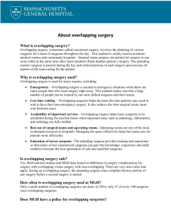 About overlapping surgery