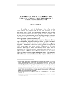 fundamental rights as guidelines and inspiration: german