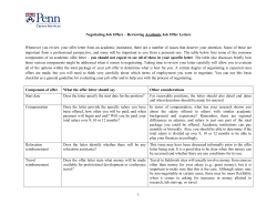 1 Negotiating Job Offers &ndash; Reviewing Academic Job Offer Letters