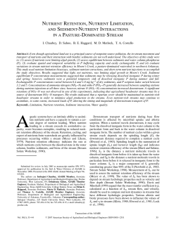 Nutrient retention, limitation, and sediment interactions in a pasture