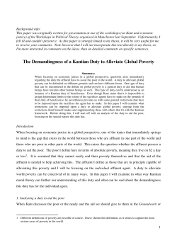 The Demandingness of a Kantian Duty to Alleviate Global Poverty