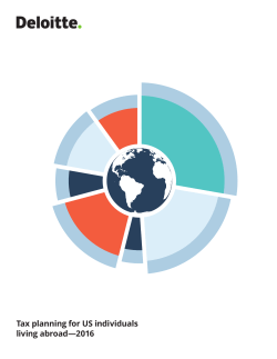 Tax planning for US individuals living abroad&mdash;2016