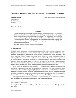 Learning Similarity with Operator-valued Large