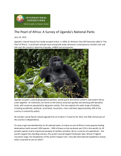 The Pearl of Africa: A Survey of Uganda`s National Parks